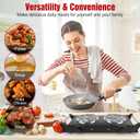 2000W Hot Plate Electric Stove, Portable Cooking Stove w/Cooling Handle, 5 Levels of Adjustable Temperature, Countertop Burners Dual Coil Burner for Home RV Camping, Fits All Cookware