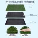 Artificial Grass Puppy Pee Pad for Dogs and Small Pets - 20x25 Inch, Reusable 3-Layer Turf Pads for Dogs with Tray - Indoor and Outdoor Fake Grass Potty Pet Supplies by PETMAKER