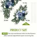 Wedding Arch Flowers Set of 2, Artificial Flowers for Decoration for Wedding Ceremony Backdrop, Wedding Floral Arrangement for Arch, Wedding Welcome Signs, Reception Decor (Dusty Blue)