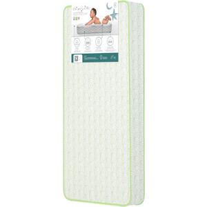 Dream On Me Snug Support Firm Crib Mattress, Reversible, 182-Coil Innerspring, Waterproof Cover, GREENGUARD Gold & BSA Certified, Fits Full-Size Cribs & Toddler Beds, 52" x 28" x 6"
