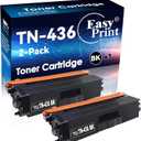 EASYPRINT Compatible Toner Cartridge Replacement for Brother TN436 TN-436 TN-436BK Compatible for Brother HL-L8260CDW HL-L8360CDW MFC-L8610CDW MFC-L8690CDW MFC-L8900CDW MFCL9570CDW (Black, 2Pack)