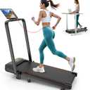 Walking Pad with 10% Incline, Upgrade 3.5HP Low Noise Treadmill with Handle Bar, Rayspace Portable Under Desk Treadmills for Home/Office, 350lbs Capacity, Remote Control & Transparent LED Display