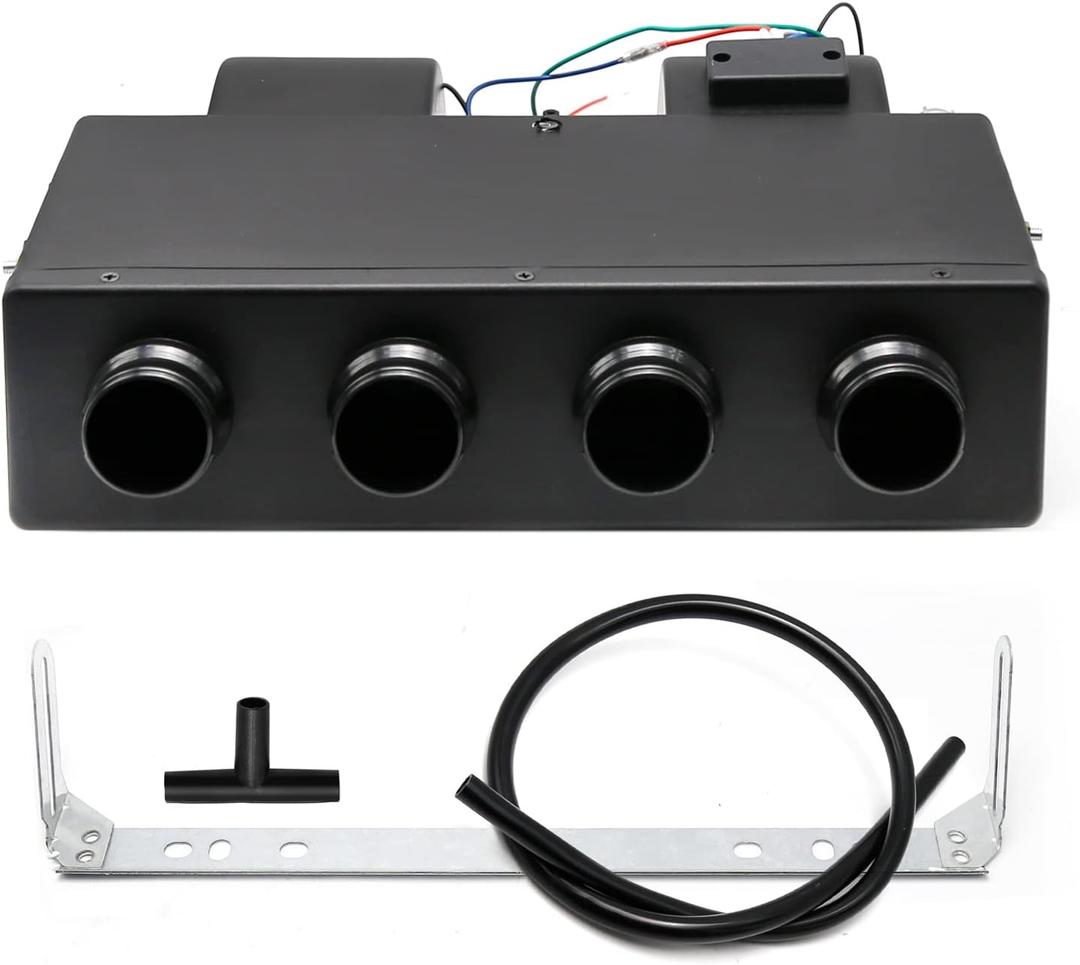 Saihisday A/C Air Conditioning Universal Evaporator Assembly Unit 12V, Under-Dash A/C Heating Cooling Unit with 4 Vents for Car Truck Portable AC for Car