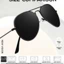 KALIYADI Classic Aviator Sunglasses for Men Women Driving Sun glasses Polarized Lens UV Blocking (E(2 Pack) Black)