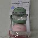 Ubbi Tweat No Spill Snack Container for Kids, BPA-Free Tritan, Toddler Snack Container, Sage & Pink (One Size)