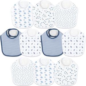Baby Bibs for Girls & Boys Teething Feeding and Drooling,Super Soft Ultra Absorbent,10-Pack (Mc1)