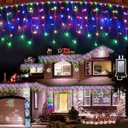 1620 LED 164ft Outdoor Christmas Lights, 12 Modes Dimmable Curtain String Lights with 360 Drops, Waterproof Twinkle Fairy Lights with Timer for Bedroom Window Holiday Wedding Xmas Decor, Multicolor