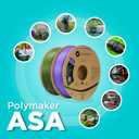 Polymaker ASA Filament 1.75mm Black, 3kg ASA 3D Printing Filament, Heat & Weather Resistant - ASA 3D Printer Filament Perfect for Printing Outdoor Functional Parts