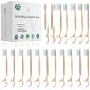 NUDUKO Travel Toothbrush Dental Floss Picks  4 in 1 Biodegradable Disposable Toothbrushes with Tongue Scraper, EcoFriendly Individually Wrapped Toothbrush for Adult Kids Travel Oral Care, 80 Pack