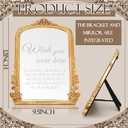 Bucherry Vintage Wedding Memorial Sign with Mirror In Loving Memory Ornate Gold Frame Tabletop Display for Weddings Anniversaries Celebrations 12" x 9.5"
