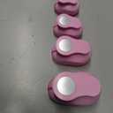 BearBoss 5 Pcs Craft Hole Punch, Handmade Scrapbook Paper Puncher, Different Size of Scrapbooking Punches Crafting Designs for Office Supplies, Card Making, DIY Albums Photos, Pink Color (Circle)