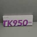 EWEADN TK950 Typewriter Keyboard Wireless Mechanical Keyboard, 104 Keys Aesthetic Typewriter Keyboards with White Backlit, Anti-Ghosting, Blue Switch Bluetooth/2.4GHz/Wired Cute keyboards-Black