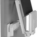 Mount Plus MED02 Medical Wall Mount Workstation with Folding Keyboard Tray | Large Sliding Mouse Pad | Height Adjustment Space Save Folding Design for 17"-35" Screen | Scanner Holder