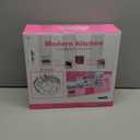 Kitchen Playset for Girls, Play Kitchen Toys for Dolls with Realistic Lights & Sounds, 56PCS Kids Pretend Play Kitchen Toy Accessories, Gifts for Toddlers Girls 3 4 5 6 Year Old