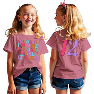 Its Me Hi Im The Birthday Girl Its Me Birthday Girl Shirt Kids Bday Party Tshirt Short Sleeve Summer Outfit  (Pink, M)