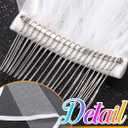 HEREAD Bride Wedding Veil Short Fingertip Length White 1 Tier Bridal Tulle Veils with Comb for Women
