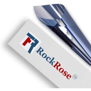Rockrose Professional Window Tint for Home  One Way Privacy Window Film for Home Offices Heat Blocker Reflective Adhesive Mirror Tint with 99% UV Block  Blue-Silver 24in x 15FT