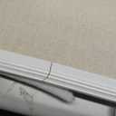 U Brands Farmhouse Linen Bulletin Board, 30"x20", White Wood Style Frame, Includes Push Pins