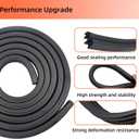 Front Door Weatherstrip Seal for 2007-2014 Chevy Silverado 1500 2500HD 3500HD,GMC Sierra 1500 2500HD 3500HD,Drive and Passenger Side Exact Match On-Body Replacement,2 Pack
