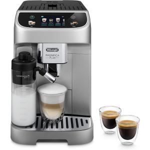 De'Longhi Magnifica Plus Fully Automatic Espresso Machine - Brew 18+ One Touch Coffee Recipes for up to 4 User Profiles, Automatic Milk Steam Wand & Built-in Grinder, Touchscreen Display