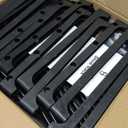 Shoe Rack, 7 Tier Shoe Storage Cabinet with Door 28 Pair Plastic Shoe Shelves Organizer for Closet, Entryway, Hallway, Bedroom, Black