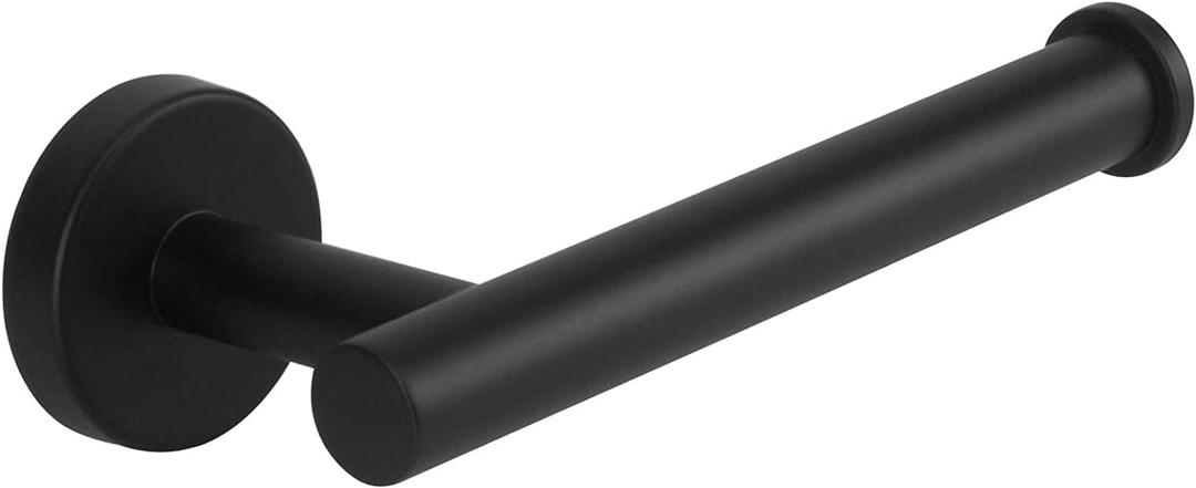 NearMoon Bathroom Toilet Paper Holder, Premium SUS304 Stainless Steel Rustproof Wall Mounted Toilet Roll Holder for Bathroom, Kitchen (1 Pack, Matte Black)