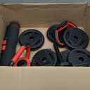 Adjustable Dumbbell Set, 10/20/30/45/70/90lbs Free Weight Set with Connector, 5 in1 Dumbbells Set Used as Barbell, Kettlebells, Push up Stand,Weight Plate, Fitness Exercises for Home Gym Suitable Men/Women