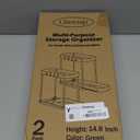 2 Pack Multi-Purpose Pull-Out Storage Organizers, Under Sink Organizers and Storage for Bathroom & Kitchen, Under Cabinet Organizers and storage, 14.8 Inch, Green