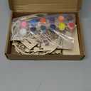 Burbell 12 Set Eid Mubarak Crafts for Kids DIY Color Your Own Ramadan Wooden Moon Star Ornament Ramadan Home Decorations Unfinished Wood Cutouts with Gem Stickers Paint Kit for Muslim Eid Al Fitr