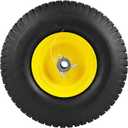 2PCS 15x6.00-6 Lawn Mower Tires, 4 Ply Tubeless 15x6-6 Front Tire Assembly Replacement for Craftsman/John Deere/Cub Cadet Riding Mowers,570lbs Capacity,3" Offset Hub,3/4" Bushing