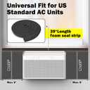 Window Air Conditioner Insulated Foam Side Panels,Weatherproof Window Ac Foam Insulation Kit Block Hot/Cold Air, Reduce Noise & Energy Costs, Universal Fit Most 5000-15000 BTU Air Conditioners Unit