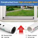 Sliding Door Security Bar, 3 Pack 18"-50" Adjustable Window Security Bars with Rubber Tips, Heavy Duty Door Jammer, Window Bars Security Inside, Window Lock Bar for Home Apartment Travel Patio (White)
