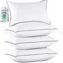 JOLLYVOGUE Pillows Standard Size Set of 4, Cooling and Supportive Bed Pillows with Super Soft Down Alternative Fill, Hotel Quality for Side, Back, and Stomach Sleepers, 4 Pack