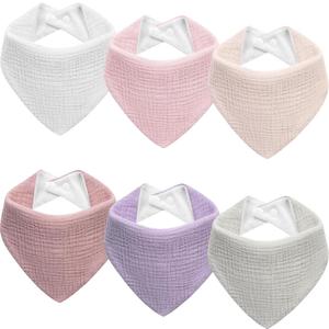 Muslin Baby Bibs Baby Drool Bandana Bibs for Baby Girls Boys Infant Newborn Toddler Drooling and Teething
