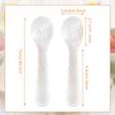 Patelai 40 Pieces Set of Caviar Spoons Mother of Pearl Spoons with Handcraft Round Handle for Caviar, Egg, Ice Cream, Coffee, Kitchen, Restaurant for Serving Caviars (7cm/2.75 Inch)