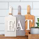 Barnyard Designs Hanging Eat Sign for Kitchen Wall Decor - Kitchen Wall Art Decor 6" x 15", Farmhouse Decorations for Wall, Rustic Eat Signs for Dining Room, Multicolor