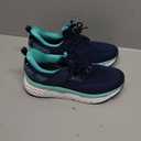 TSIODFO Womens Slip On Running Shoes Wide Lightweight Gym Workout Walking Shoes (7, Navy Blue)