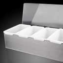 New Star Foodservice 48049 Stainless Steel Condiment Dispenser with 6 Compartments (NO ICE TRAY INCLUDED)