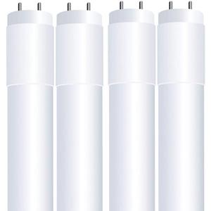 Feit Electric T8 LED Bulbs 4 Foot, 40 Watt Equivalent, Type A Tube Light, Plug & Play, T8 or T12 LED Tube Light, LED Replacement, Frosted, T48/840/LEDG2/4, 4100K Cool White, 4 Pack