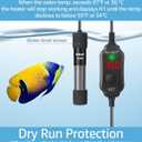 150W Submersible Aquarium Heater for 15-30 Gallon Tanks | Compact Fish Tank Heater with LED Digital Thermostat, Memory Function, Dry-Run & Overheat Protection