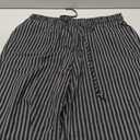 GRAPENT Womens Plus Size Pants Black Linen Pants Women Black and White Striped Cotton Pull on Women Linen Size 18 White Stripe X-Large US 16 to 18