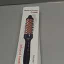 Infrared Thermal Brush, 1.5 Inch Heated Round Brush for Women, Dual Voltage Negative Ion Hot Brushes Styler for Blowout Look, Curling & Volumizing & Straightener for Dry Hair