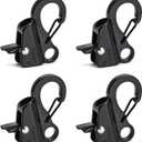 Black Stainless Steel Adjustable Line Length Sliding Rope Hook Boat Yacht Quick Release Clip Boat Bumper for Boat Docking