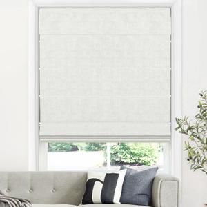 LazBlinds Cordless Roman Shades for Windows, Blackout Room Darkening Thermal Insulated Window Blinds, Lightweight Fabric Blinds for Indoor Windows, 35.5" W x 60" H, Off White