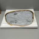 PERFNIQUE Irregular Wall Mirror Asymmetrical Mirror, 32''x24'' Gold Mirror for Bathroom Bedroom Living Room Entryway, Decorative Modern Boho Decor, Wall Mouted(Gold, 32''x24'')