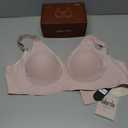 Wireless Bras for Women, Seamless Full Coverage Comfortable Soft V Neck No Underwire Support Push Up Everyday Bra Size L