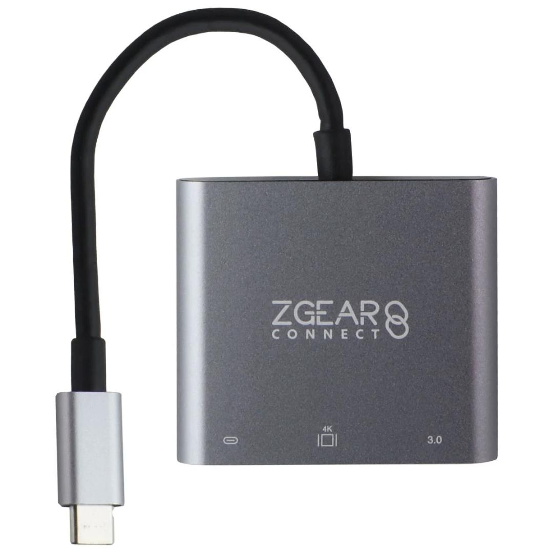 ZGEAR USB-C TO HDMI, USB-C, USB-A VIDEO & DATA MULTI-PORT HUB