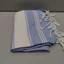 Cotton Turkish Beach Towel with Towels Oversized 36"x72" Pool Absorbent Extra Large Quick Dry Sand Travel Towel (Sky Blue)