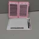 Lash Clusters Kit, 640 Pcs Eyelashes Clusters Extensions Kit 9-16mm Individual Lashes D Curl Fluffy Wispy False Eyelashes Thin Band with Bond Seal Tweezers Brush DIY (30D+40D+50D+60D Kit 9-16mm)