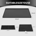 Silicone Coffee Mat 24"x16" Removable - Dish Drying Mat for Coffee Makers, Kitchen Sink & Kitchen Countertops | Non-Slip Heat-Resistant Coffee Bar Accessories Black